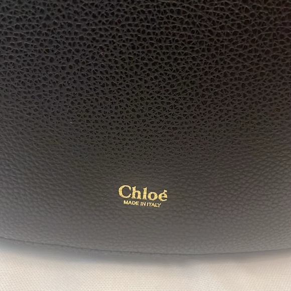 CHLOE Smooth Grained Calfskin Medium Aby Tote Black - Picture 5 of 12